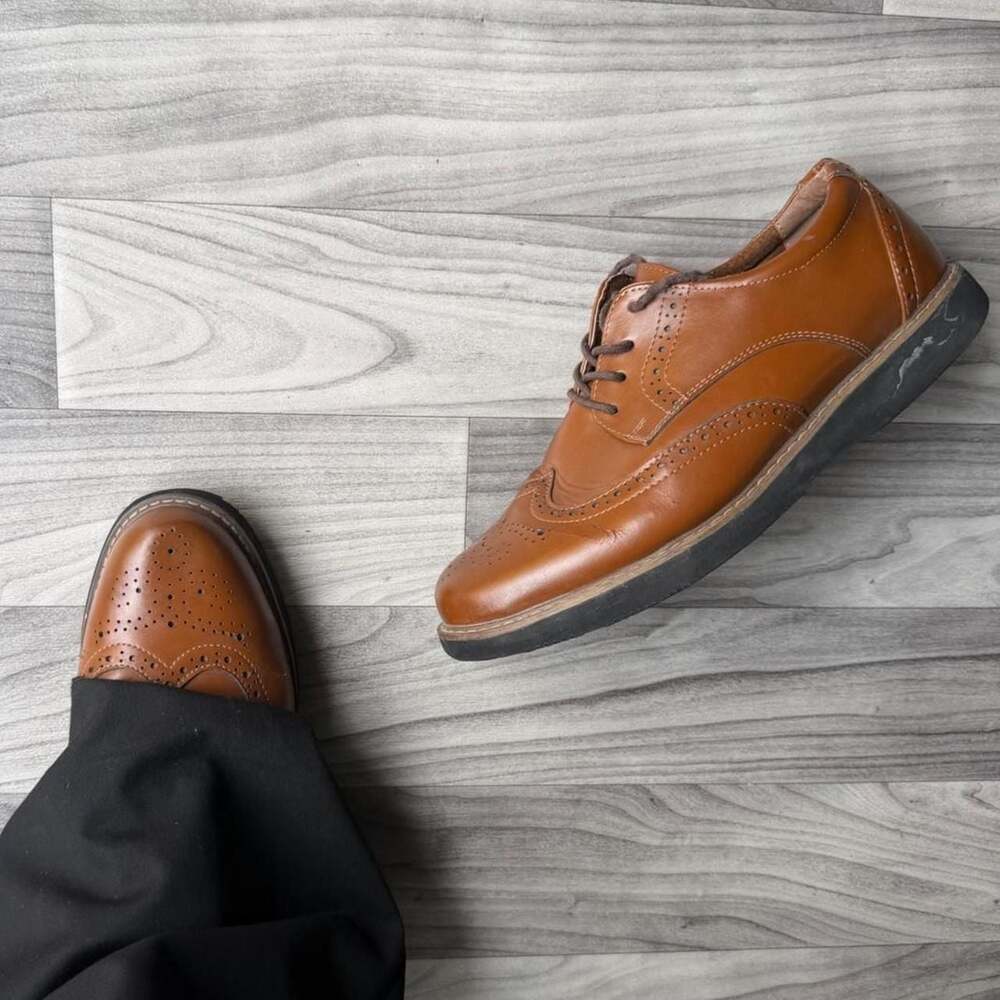 Deer Stags WWT01 Brown Wingtip Dress Shoes